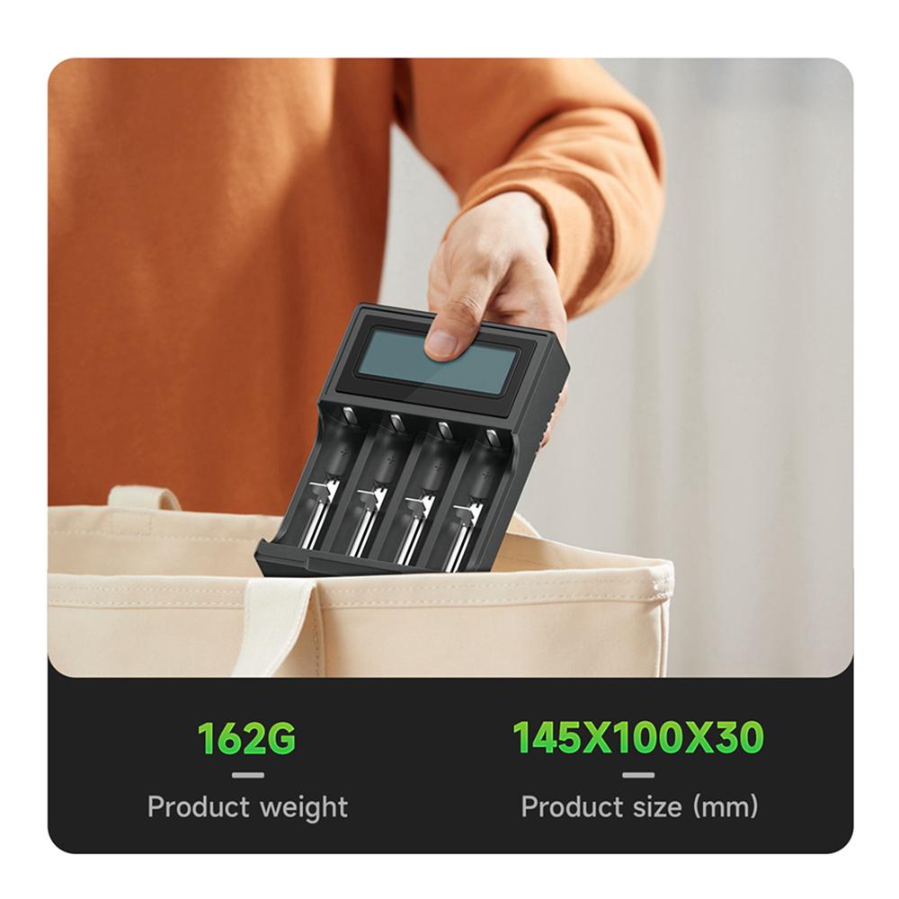 PALO 3,7 V 18650 1500 mAh Ladegerät Li-Ionen-Akku USB-unabhängiges Laden tragbares elektronisches 18350 16340 14500 Akku-Ladegerät