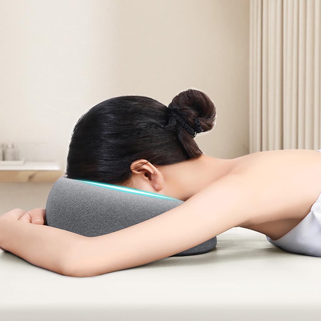 U-Shaped Massage Face Cushion Breathable Memory Foam Headrest Slow-Rebound Front Down Head Cushion for Desks Bed Spa