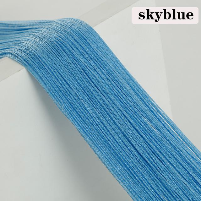 1x2m Wielokolorowe Zasłony z Nici do Drzwi Pokoju Dziennego Ściana Panel Okienny Zasłony z Frędzlami Zasłona Okienna Dekoracja Sypialni