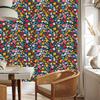 Wallpaper Small Flowers Turquoise and Red for Living Room and Bedroom 50x1000