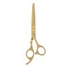 Hair Cutting Shears Stainless Steel Incisive Curved Handle Hairdressing Scissors for Barber Shop