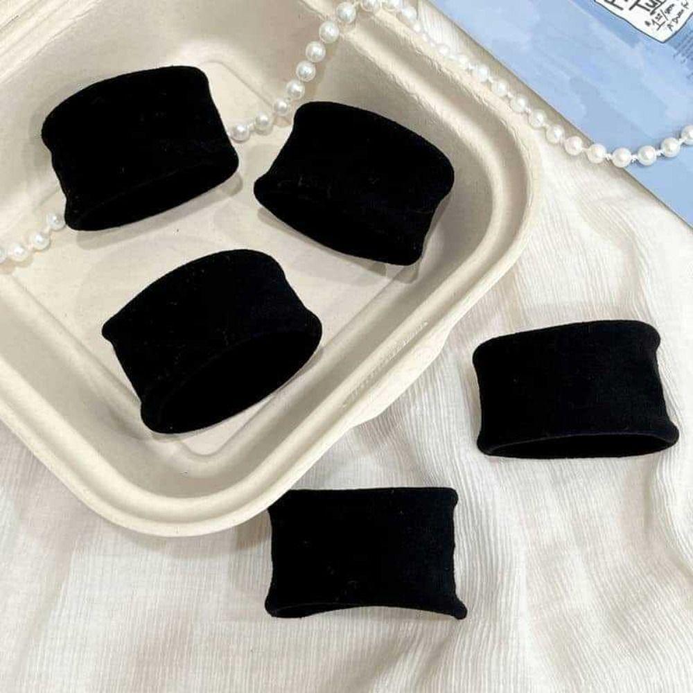 5pcs High Elastic Seamless Hair Ring Wide Towel Hair Ties Sweet Rubber Bands  Daily