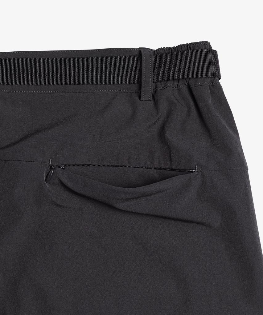 Baellob Plain Good Belt Pants Charcoal