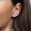 S925 Silver Stud Earrings Celestial Sparkling Star and Snowflake Stud Earrings for Women  Birthday Mother's Day Jewelry Gift