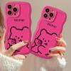 Mobile Phone Cases for iPhone 11 13 XR 15 Pro Max 12 14 Pro Max Case iPhone 16 7 Plus 8 Plus XS Max Big Wave Solid Color Cartoon Anti-drop Waterproof