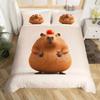 Cute Guinea Pig Duvet Cover Set Cartoon Animal Polyester Bedding for Boys Girls Red Strawberry Fruit Queen King Comforter Cover