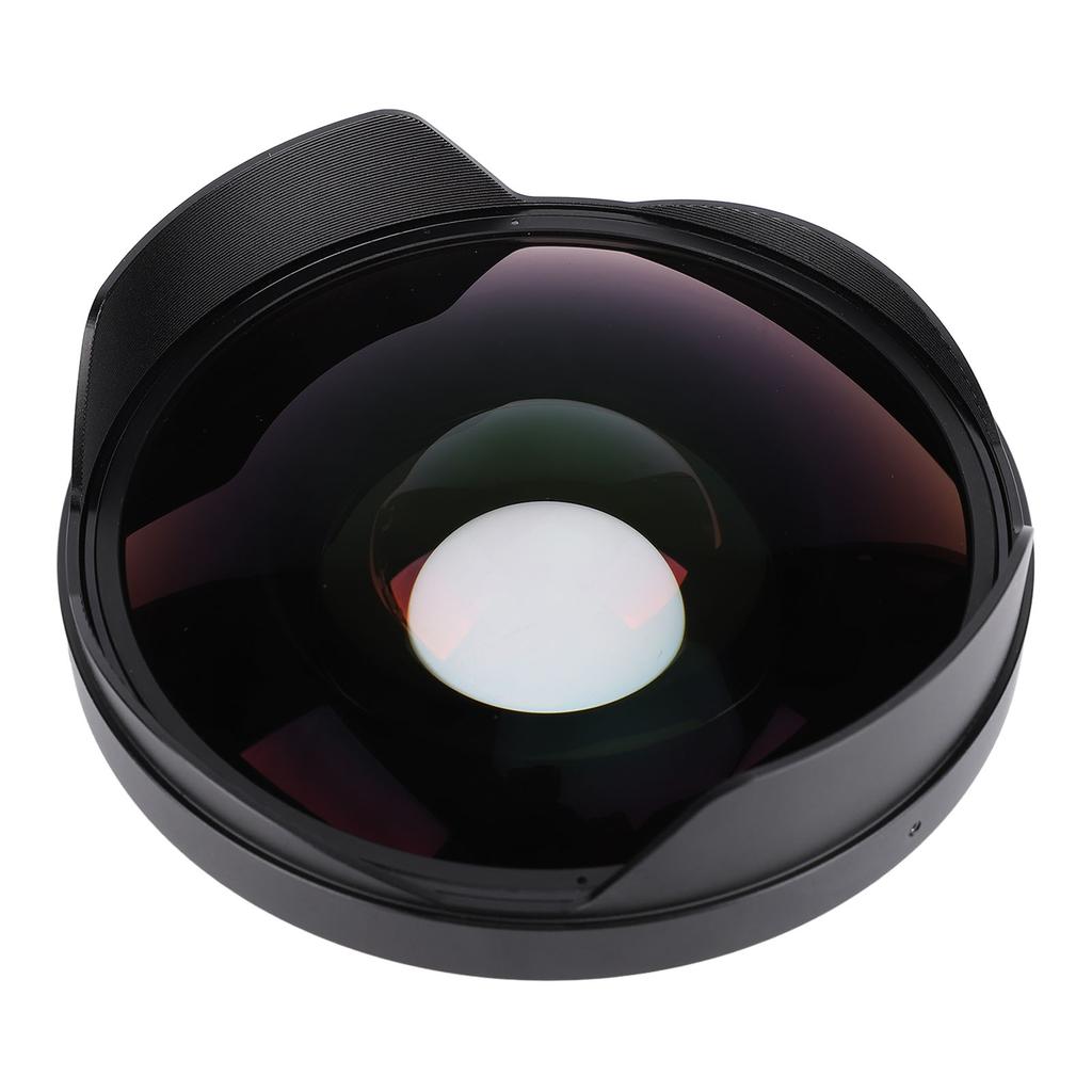 Lente Olho de Peixe 0.3X Montagem de Rosca 72mm Longa Profundidade de Campo Lente Olho de Peixe Grande Angular com Para-sol para Câmera de Vídeo
