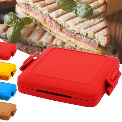 Mikrodalga Tost Makinesi Mikrodalgada Isıtılabilir Sandviç Kızarmış Waffle Makinesi Kolay Atıştırmalıklar
