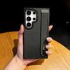 Samsung S26 Ultra/S25 Fabric Phone Case with Magnetic Strap Holder