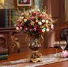 European Resin Vase+Artificial Flower Set Decor Home Livingroom Decoration TV Cabinet Cafe Flower Arrangement Flowerpot Crafts