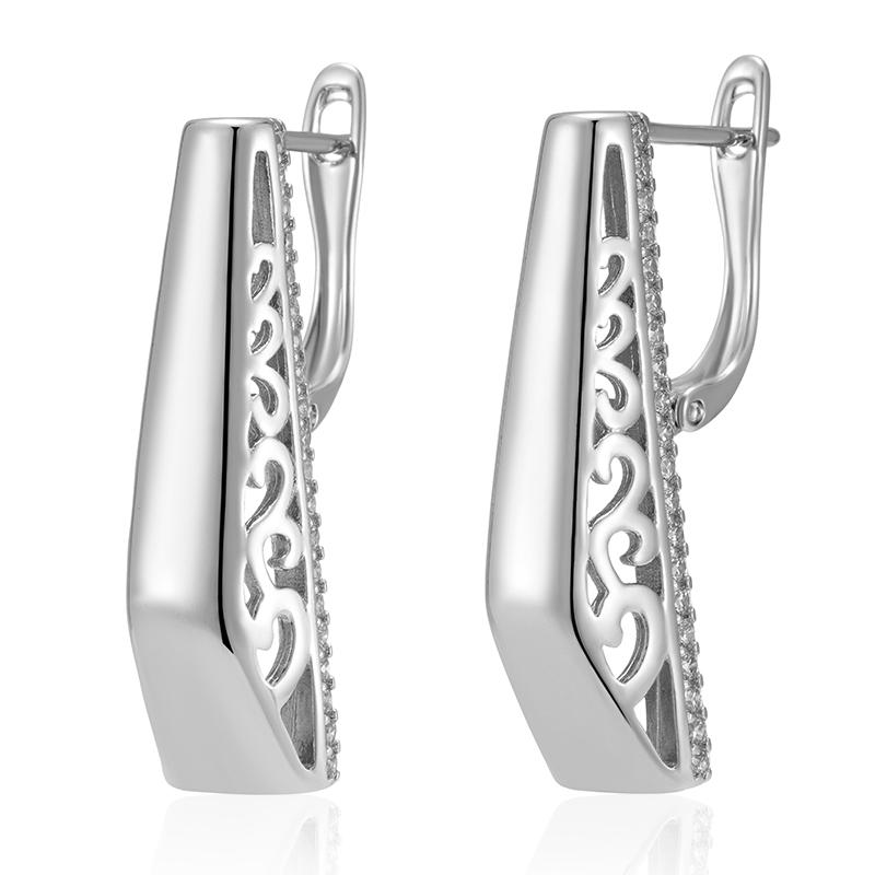 

Kinel винтажные глянцевые длинные серьги-капли для женщин, вечерние и свадебные ювелирные изделия, серьги серебряного цвета серебряный