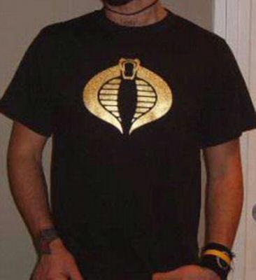 Cobra GI Joe Gold Foil Logo Retro Army Vintage T-Shirt