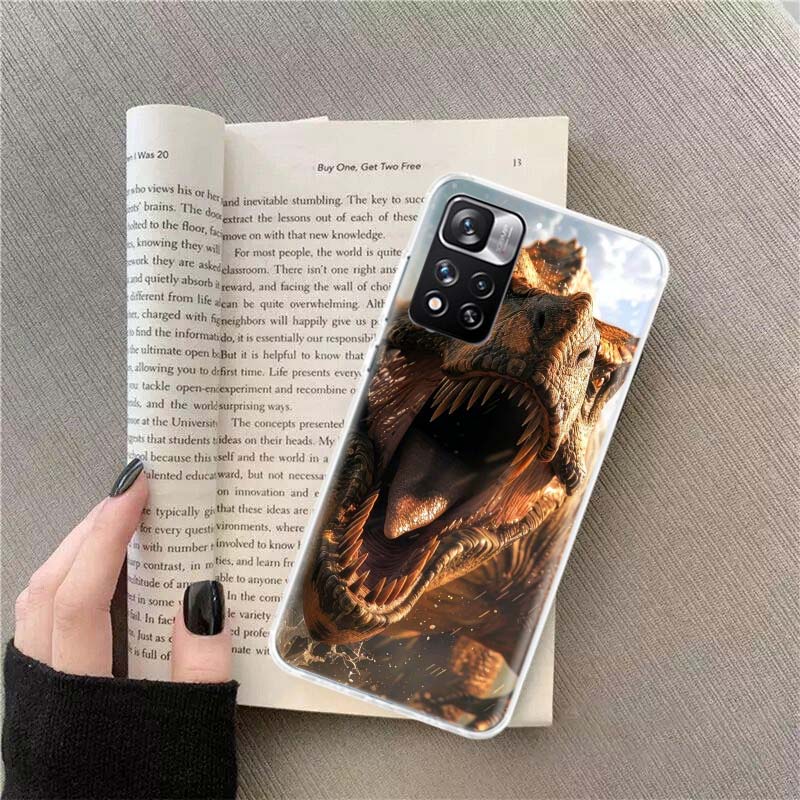 Dinosaurs Prehistoric Animals Phone Case For Redmi Note 13 12 Pro Plus 14 15 Pro 5G 11 11T 11E 11S 10 Pro 10S 9 9S Cover Cell Cl