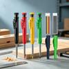 Massiver Schreiner-Druckbleistift mit Ersatzminen & integriertem Spitzer, Tiefloch-Anreißer Markierwerkzeug für Holzbearbeitung Handwerkzeug