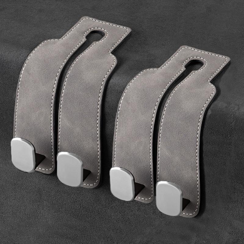 Auto Kopfstützen Taschenhaken Aufhänger Auto Rücksitz Halterung Handyhalter Leder Rücksitz Hängende Doppelte Handtaschenhaken Zubehör