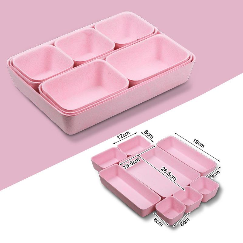 8Piece Seamless Felt Organizer Box Set Multipurpose Desktop Storage Bin For Stationery Crafts And Home Accessories