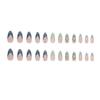 Three-dimensional Retro Blue Bubble Flash  Pearl Gradual Change Starfish Temperament Removable Manicure 24 Pieces