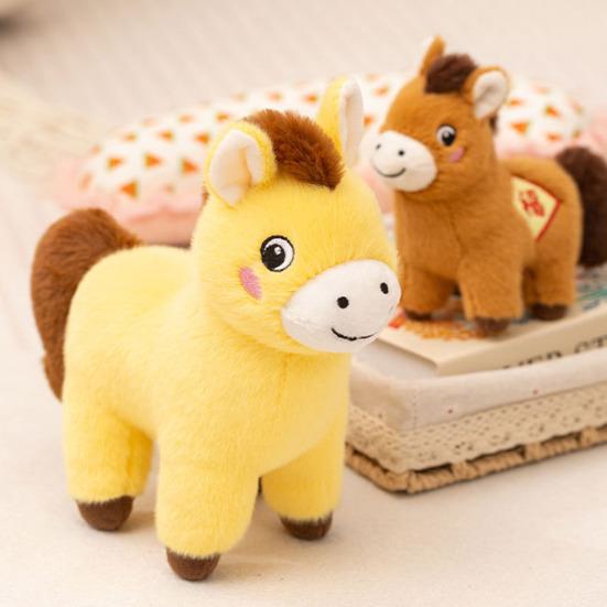 Horse Plush Doll 2026 Year of The Horse Plushie Realistic Pony Doll Soft Stuffed Animal Gift for Bag Car Decor
