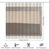 Modern Bathroom Decor Shower Curtain Set With Soft Fabric For Bathing Room Beige Tan Stripes Pattern (180 X 240 Cm)