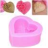 Rose Flower Silicone Mould 3-Dimensional Heart Shaped Mould Rose Flower Mould  Candle Making