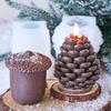 3D Pine Cone Silicone Candle Mold DIY Christmas Ornament Craft Gift Making Tool Aromath Soap Plaster Resin Molds Home Xmas Decor
