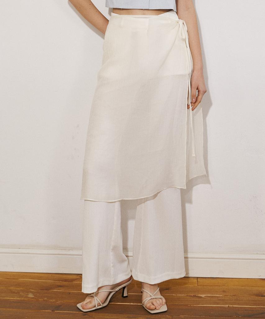 Peullobeu Sheering Wrap Skirt (Iv)