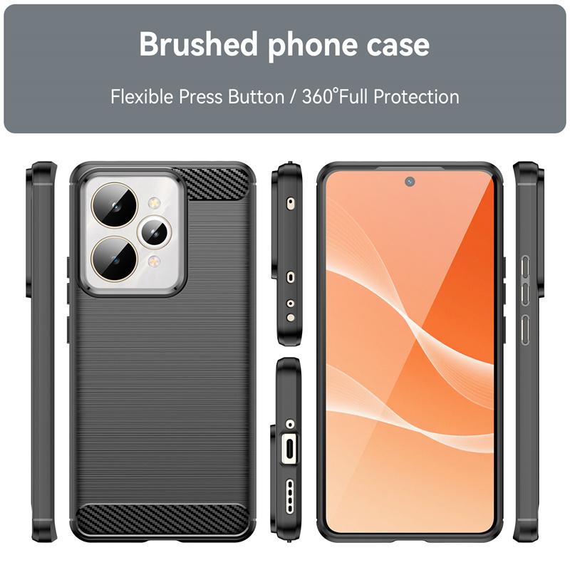 For Realme 15 Case Cover Realme 15 Realme 15 Pro Cover Funda Luxury Shockproof Anti-Slip Brushed TPU Protective Phone Back Cases