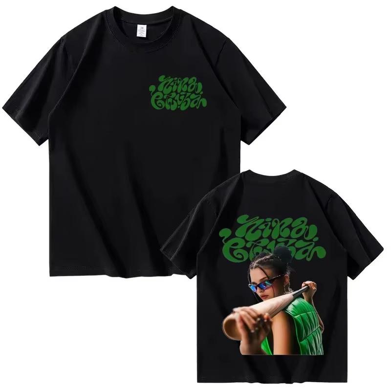 2026 Frühling Sommer Nina Chuba Hochwertiges Street Baumwolle Bedrucktes T-Shirt Mode Tee Luxuriöses Lässiges Kurzärmeliges Oberteil y2k ins