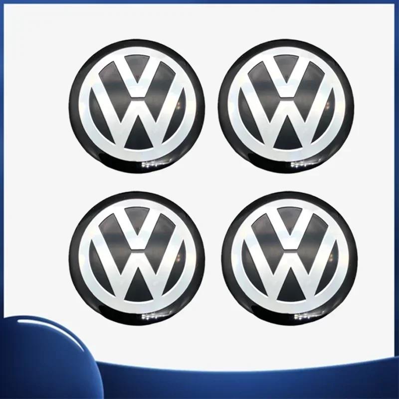 2026 For VW 4PCS 65mm Car Wheel Center Decal Hub Sticker for VOLKSWAGEN VW Golf 5 6 7 GTI Polo Passat Rline Tiguan CC Bettle Bora Touran MK8 EL1