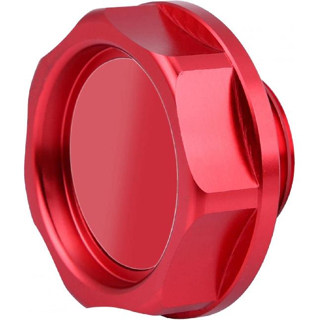 Acouto Automotive Replacement Oil Filler -Aluminium Alloy Oil Filler Cover Engine Fuel for Car (Red)