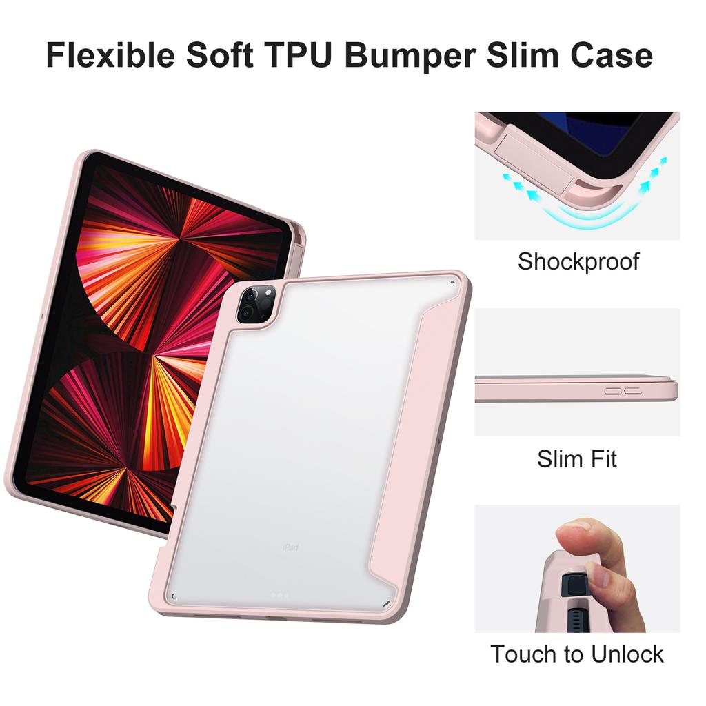 Tablet Case For iPad Air 11 (2025)/(2024)/Air (2022)/(2020)/Pro 11 (2022)/(2021)/(2020)/(2018) , Magnetic Detachable Cover with Pencil Holder