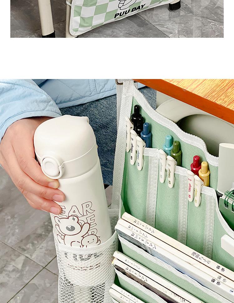 Fresh Color Hanging Book Bag & Desk Organizer for High School Students
