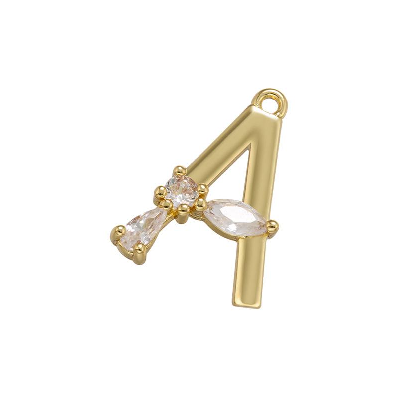 

Waterdrop Bling CZ Alphabet Pendant Designer DIY Fashion Jewelry Pendants Crystal Initial Letter Charms for Jewelry making