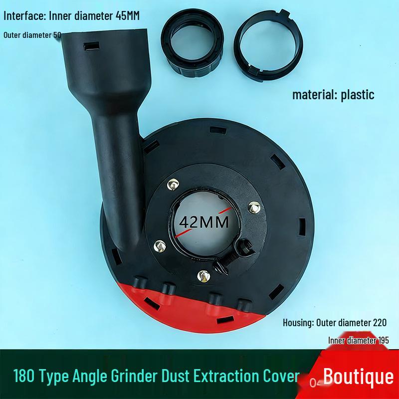 Universal Dust Extraction Cover for Angle Grinder - Complete Set with Bristle Brush and Protective Dust Isolation