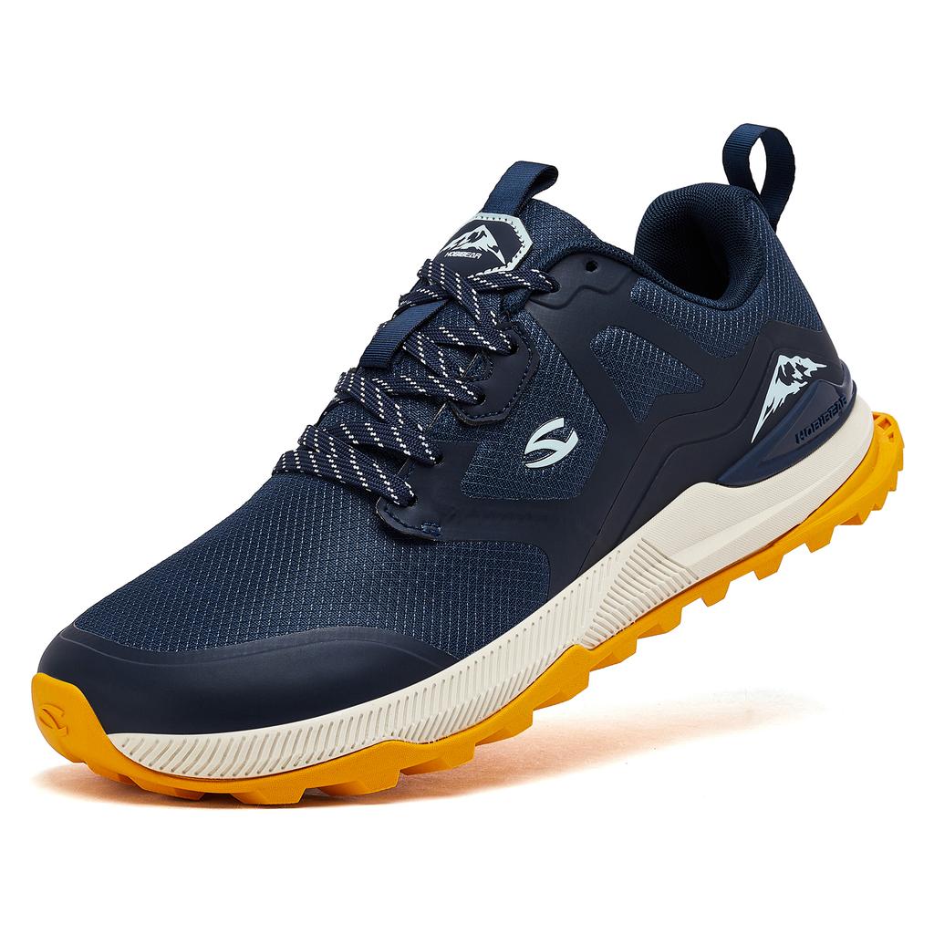 Unisex Hiking Shoes Women Men Trail Running Outdoor Sneakers Artificial Leather Non Slip Lace-Up Walking Shoes
