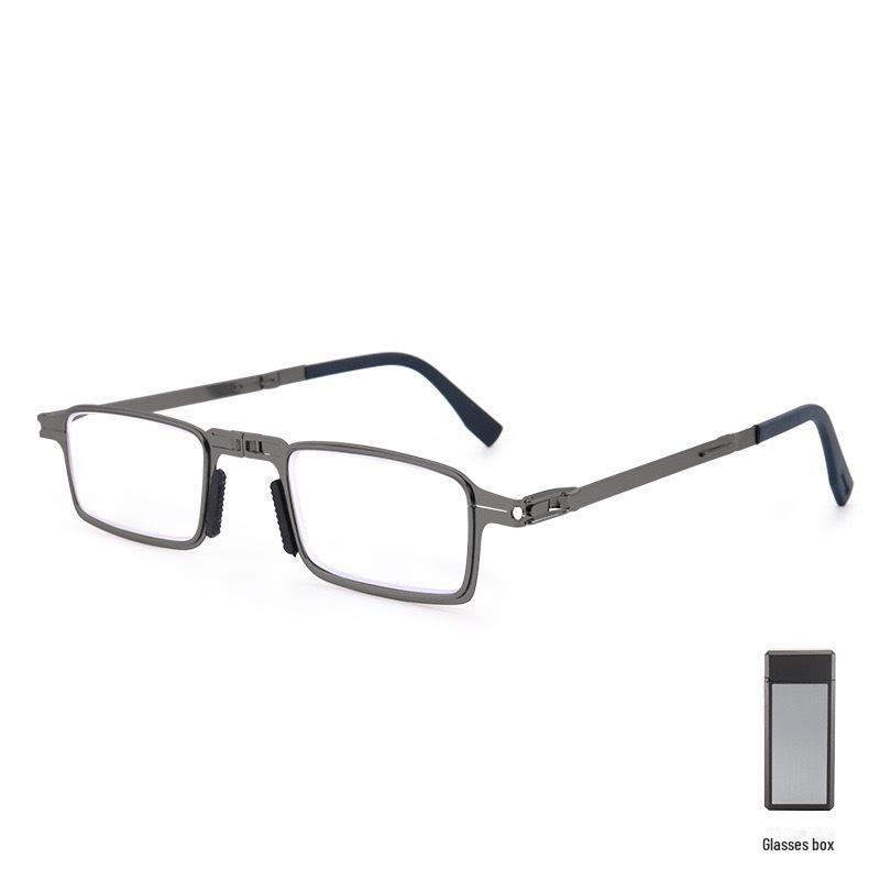 Stylish Foldable Screw-Free Reading Glasses - Portable, Wear-Resistant, HD Full-Frame Available Now.