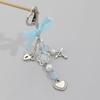 Bowknot Heart Beaded Pendant Star Beaded Lanyard Y2k Heart Keychain  Women Accessories