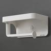 ABS Plastic Toilet Paper Holder for Bathroom/Magnetic and Shelf-Adhesive Tissue Paper Roll Holder Stand for Toilet - Pack of 1 (White)