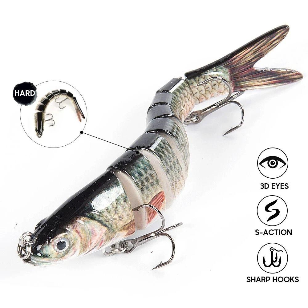 8 Segments 10cm Sinking Wobblers Vibrating Jointed Crankbait Prmeium Hard Vibrating Lures  Trolling