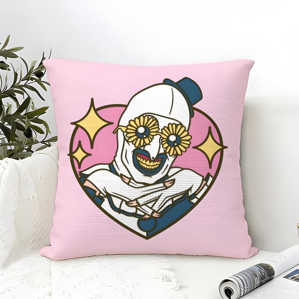 Pillow Case Cotton Linen Fabric Square Zipper Pillowcase Home Decorative Living Room Slasher Film T-Terrifier Horror Movies 2