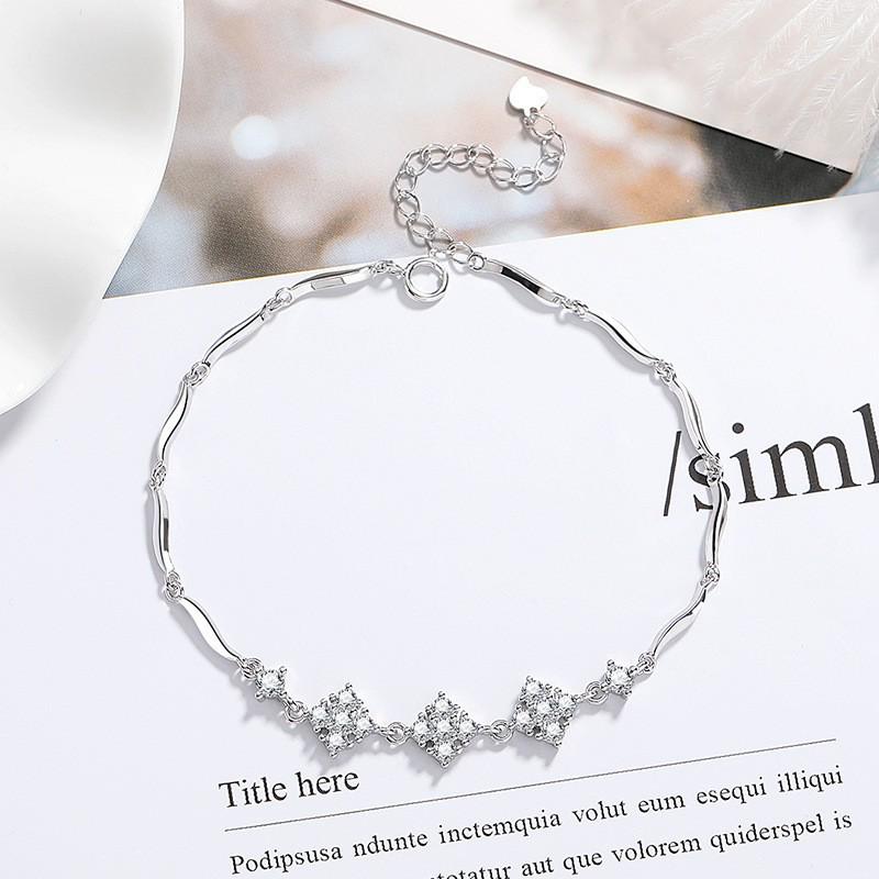 Zwei Karat Prinzessschliff Simulierter Moissanit Armband - Vielseitiger Damen-Beadschmuck