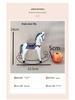 Nordic Retro Distressed Wooden Rocking Horse Ornament for Home and Children's Room Decor.