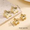 Popular retro gold flower earrings women's simple sun flower stud earrings ear jewelry
