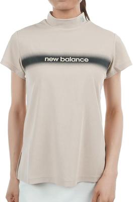 Golf Short Sleeve Mock Neck Shirt Quick 2 [New Balance] Women's (Moisture Absorbent, Drying, Stretchy) / 012-5166509 041_Beige [L]