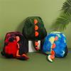 Children's Plush Backpack with Removable Hood Fun Dinosaur Theme Children's Toy School Bag for Preschool or Short Trip
