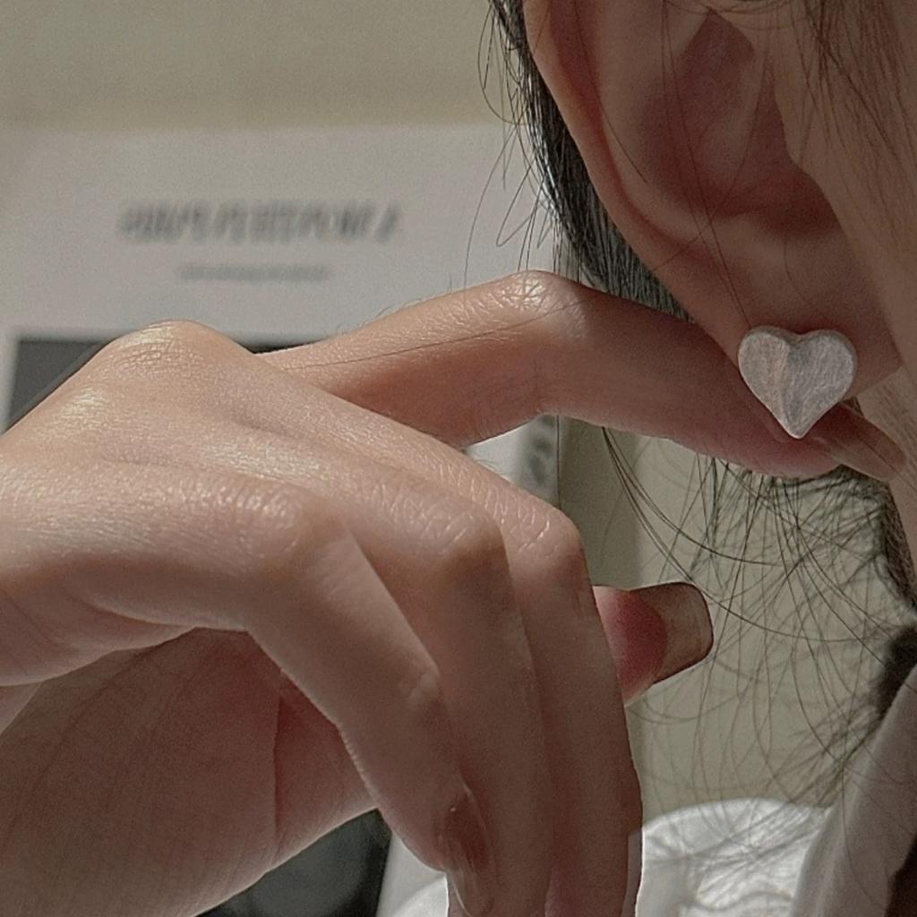 925 Sterling Silver Vintage Earrings For Women Trendy Simple Shinng Heart Earring Jewelry Prevent Allergy Party Accessories