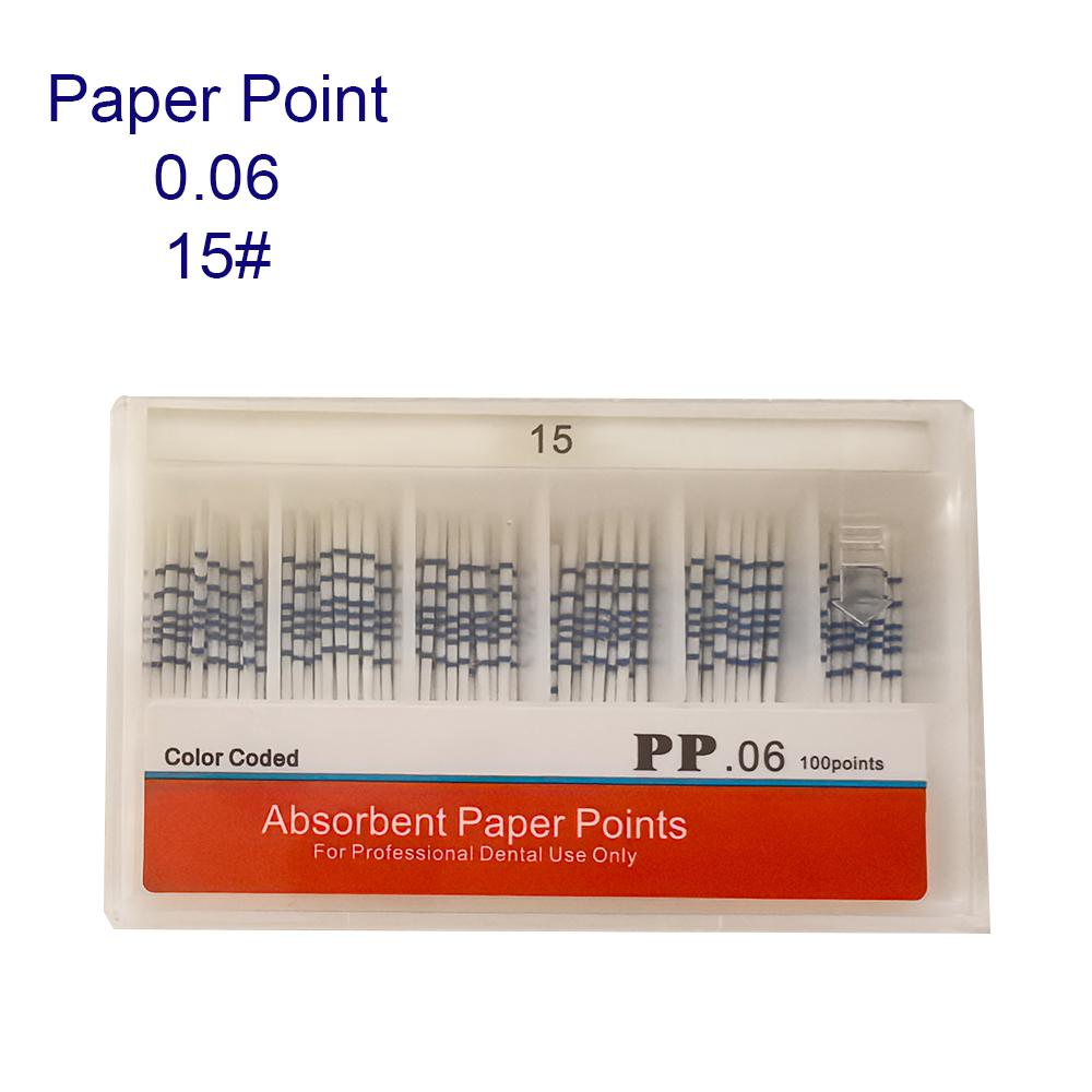 0.02 0.04 0.06 Dental Filling Material Dentist Product Root Canal Endodontic Paper Tips Dental Absorbent Paper Points