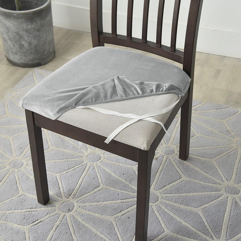1/2/4/6 Pieces Velvet Fabric Super Soft Seat Cushion Covers Stretch Chair Cover Slipcovers For El Banquet Dining Living Room