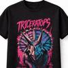 Triceratops Dinosaur Gehörnter Raubsaurier Fossil Grafik Unisex T-Shirt
