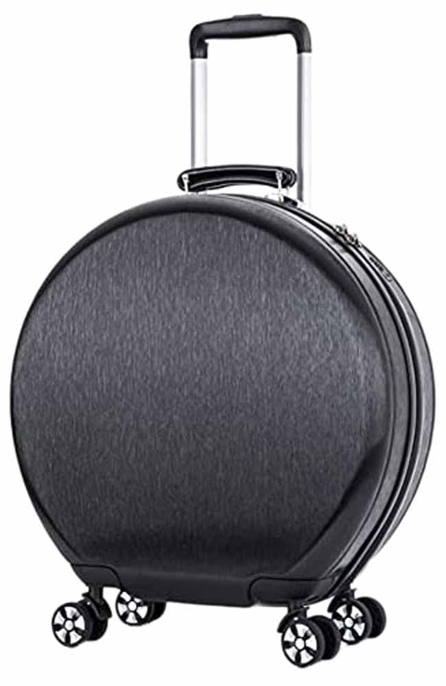 

Round with Double Perfect for School and Black [Suitcase Company] Suitcase, Carry-on, 35L, 54cm, Lightweight, Stylish, Compact, Casters, Oshi-katsu, чёрный